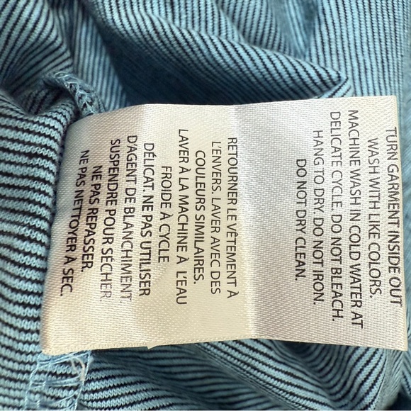 Projek Raw Cotton Graphic Print Short Sleeve Henley Shirt Size XXL Sky Blue NWT - Picture 17 of 17